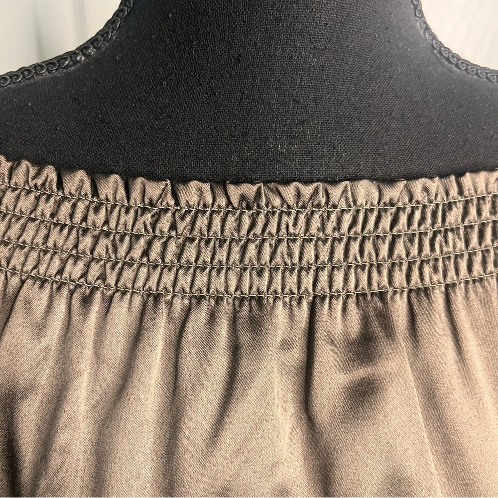 Eloquii Off The Shoulder Metallic Blouse Plus Sz 20 Peasant Boho Hippie Satiny - Picture 3 of 8